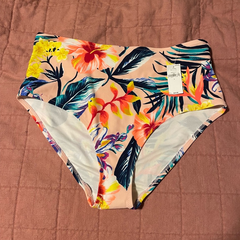 Old Navy High Waisted Swim Bottom NEW ~ L